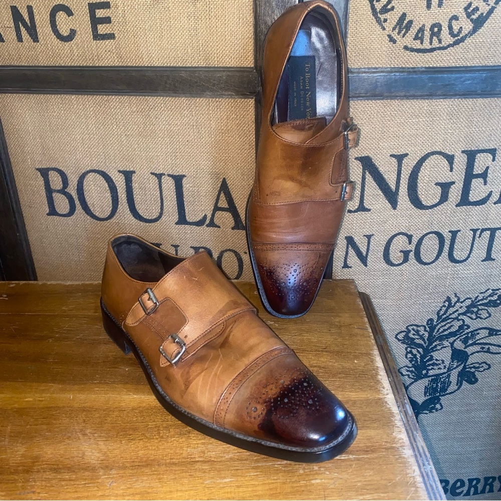 To Boot Men's Double Monk Strap Shoes, 11.5